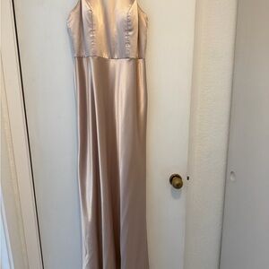 Jenny Yoo Satin Dress in Blush